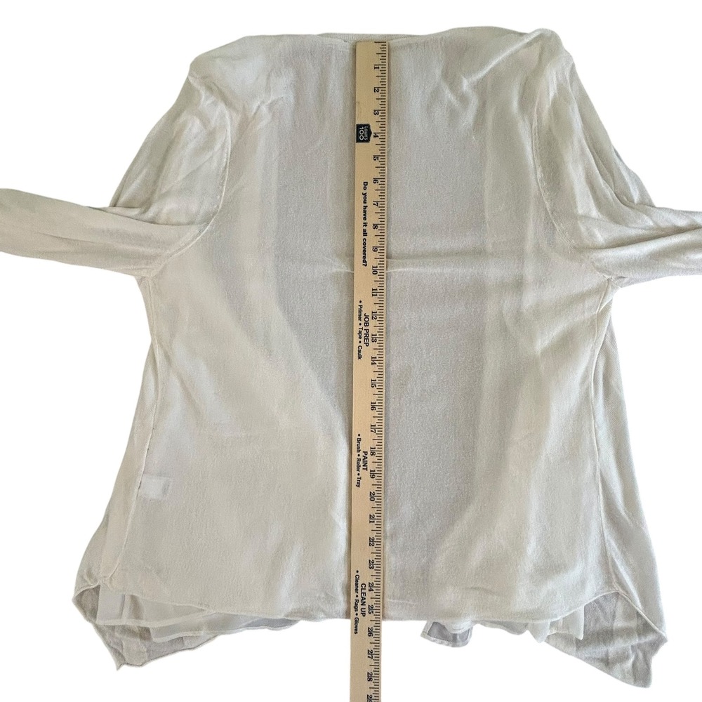 Simply Vera Vera Wang Womens White Knit Lined Open Front Cardigan Sweater XL - Picture 11 of 11